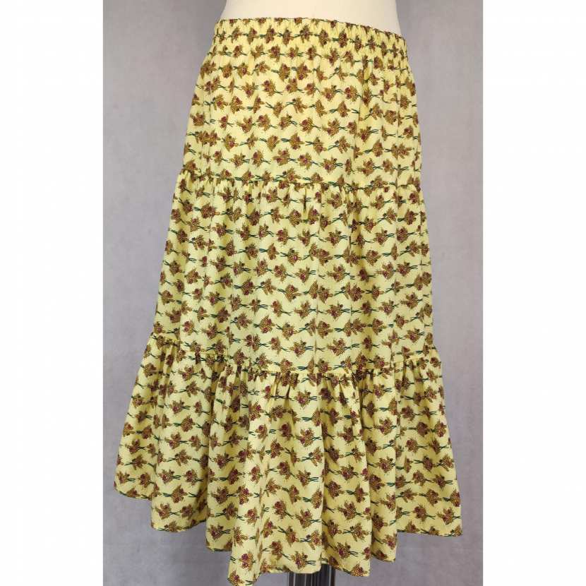 Jupe Aline en lin brodé-Broderie ivoire